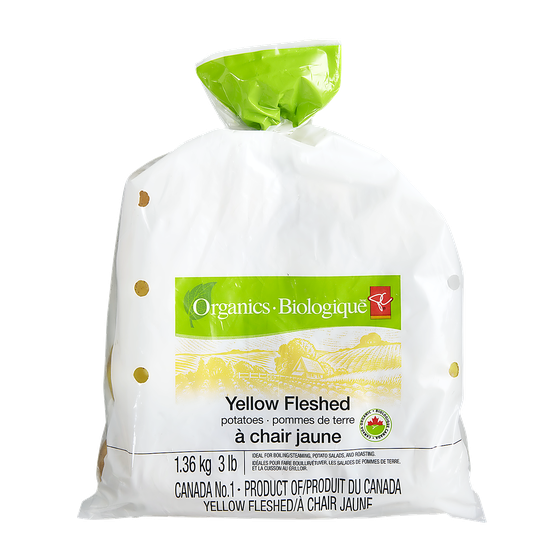PC Biologique Pommes de terre jaunes, sac de 3 lb 1.36 kg, 0,51 $/100g 0,23 $/1lb