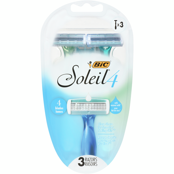 BIC Rasoirs Soleil Bella à quatre lames 3 ea, 2,76 $/1ch