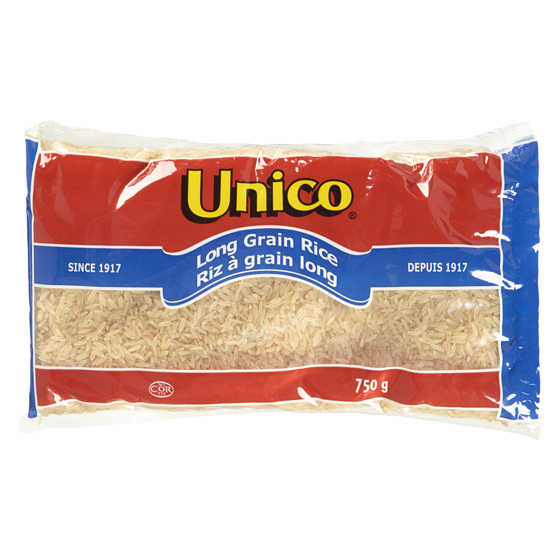 Unico Long Grain Rice 750 g, $0.53/100g