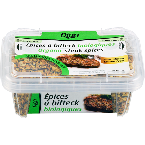 Dion Épices à bifteck biologiques 55 g, 9,98 $/100g
