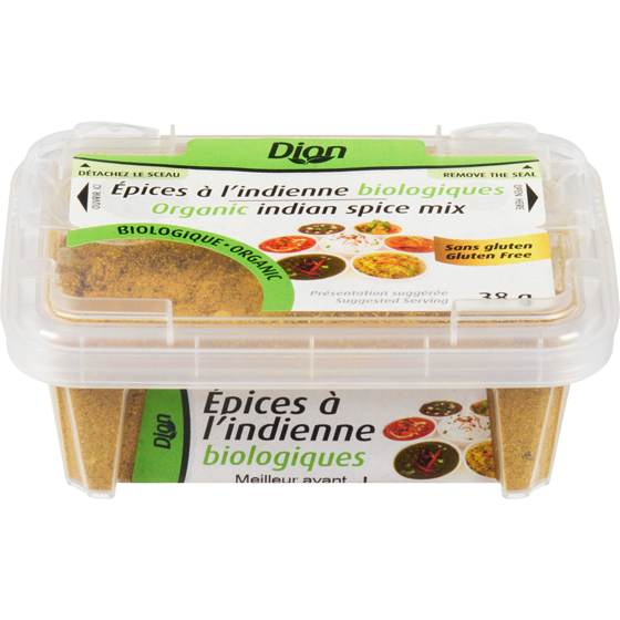 Dion Épices à l'indienne biologiques 38 g, 14,45 $/100g
