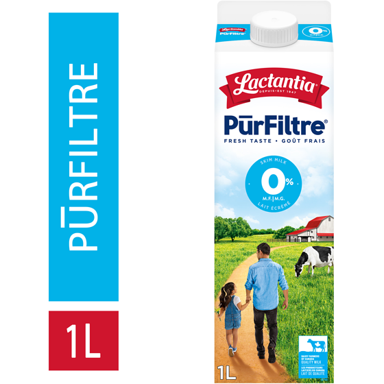 Purefilter Purfiltre. lait écrémé 0 % 1 l, 0,38 $/100ml