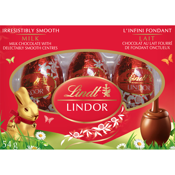 Lindt LINDOR Milk Chocolate Eggs Trio 54 g, $4.63/100g