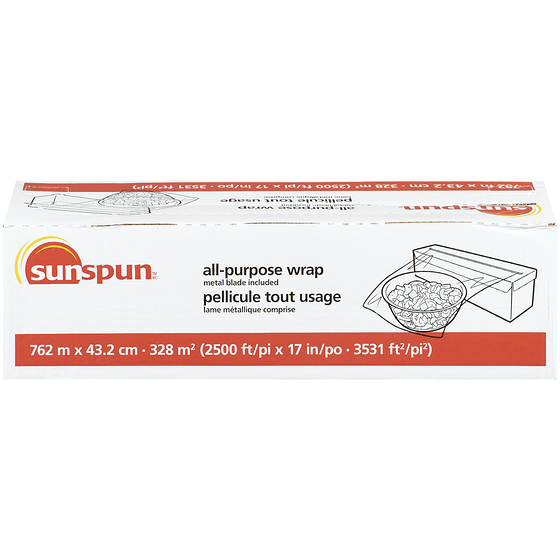 Sunspun All-Purpose Wrap, Metal Blade Included, 762m 1 ea