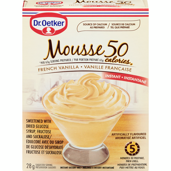 Dr Oetker Vanilla Mousse, 50 Calories      28 g, $10.68/100g