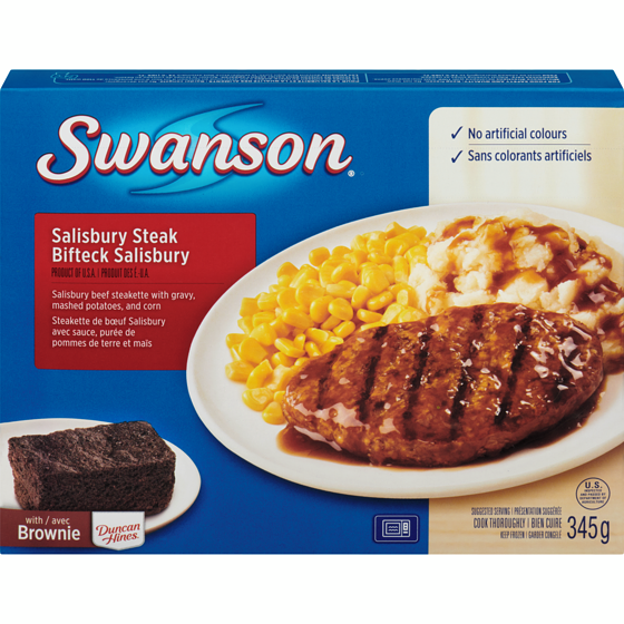 Swanson Salisbury Steak 345 g, $1.30/100g