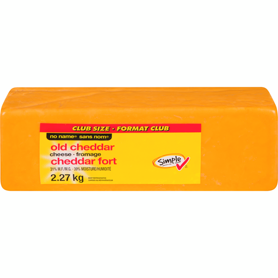 Sans Nom Fromage cheddar fort, Format Club 2.27 kg, 1,54 $/100g