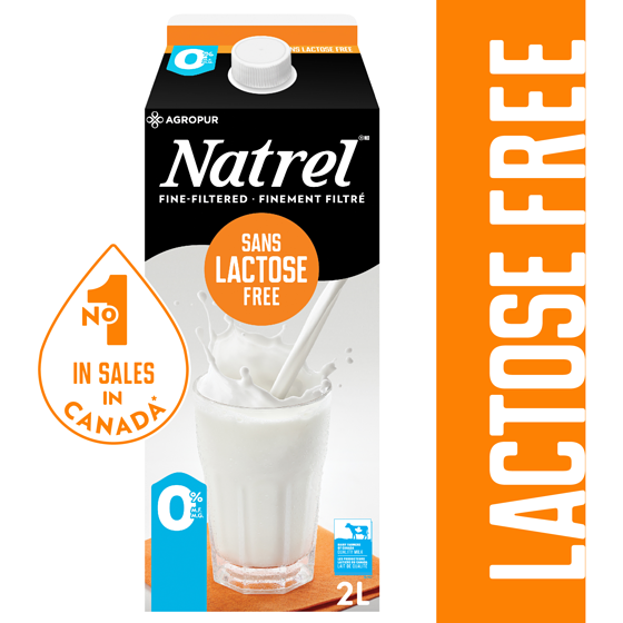 Natrel Lactose Free Fat Free Skim 0% Dairy Product (2L) 2 l, $0.37/100ml