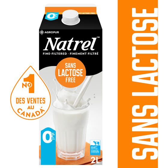 Natrel Produit laitier sans lactose sans gras écrémé 0% (2L) 2 l, 0,33 $/100ml