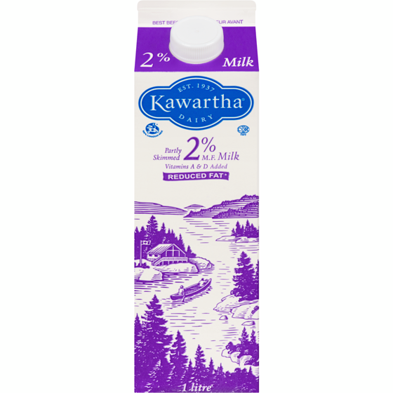 Kawartha 2% Milk 1 l, $0.37/100ml