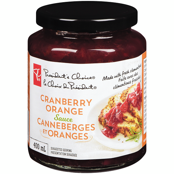 President's Choice Cranberry Orange Sauce 400 ml, $1.57/100ml