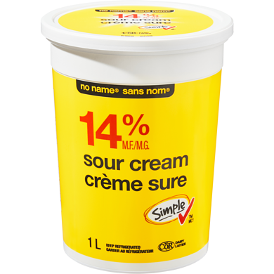 No Name Sour Cream 1 l, $0.55/100ml