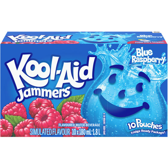 Kraft Boisson Jammers Framboise Bleue 10x180.0 ml, 0,24 $/100ml