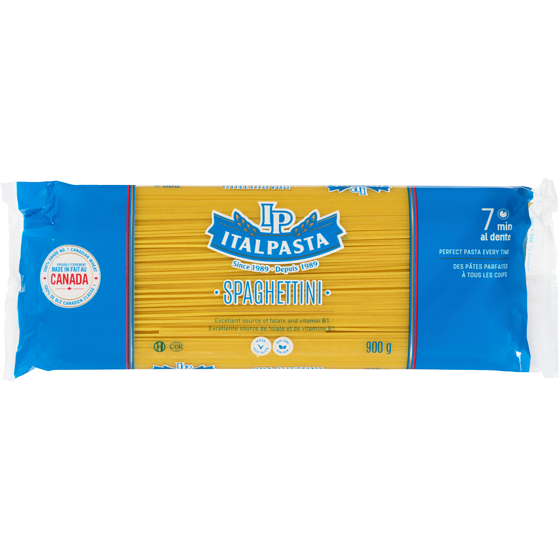 Italpasta Spaghettini 900 g, $0.42/100g
