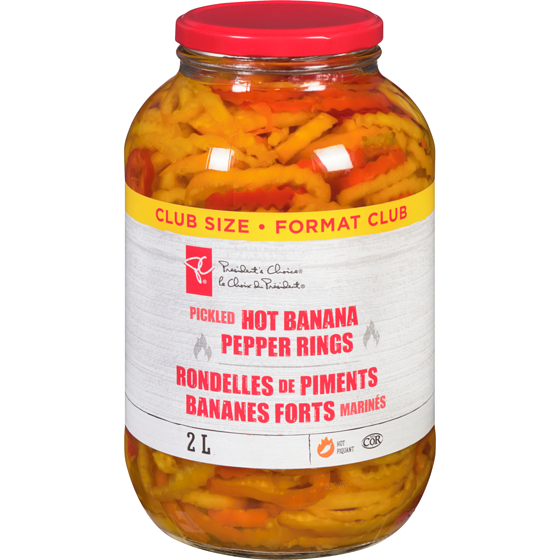 le Choix du Président Rondelles de piments bananes forts marinés 2 l, 0,52 $/100ml