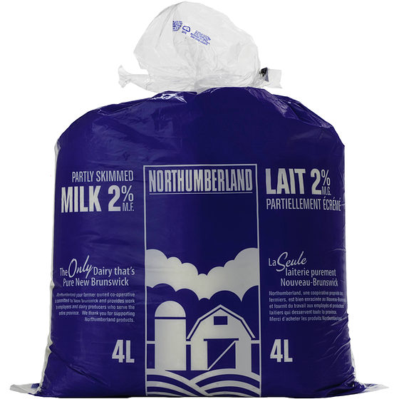 Northumberland Lait 2% 4 l, 0,22 $/100ml