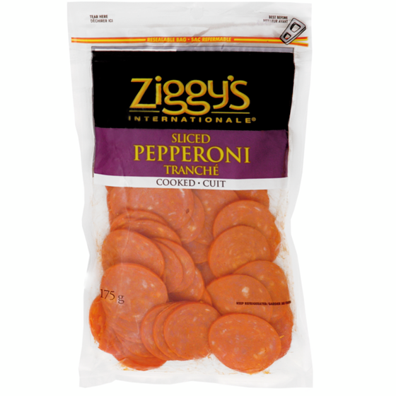 Ziggy's Pepperoni, Sliced 175 g, $34.29/1kg $3.43/100g