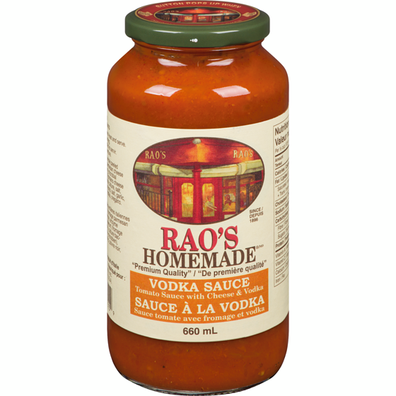 Rao's Sauce Vodka      680 ml, $1.67/100ml