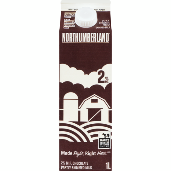 Northumberland 2% Chocolate Milk 1 l, $0.27/100ml