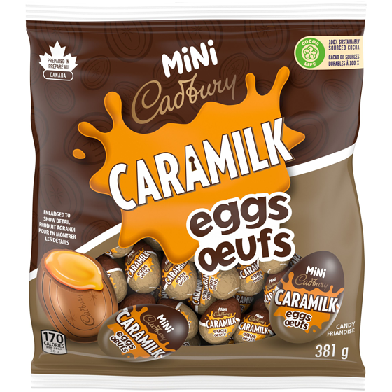 Cadbury Mini CARAMILK Candy Eggs, Fill Easter baskets, share with loved ones, or treat yourself 381 g, $3.94/100g