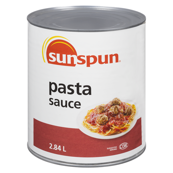 Sunspun Pasta Sauce 2.84 l, $0.26/100ml