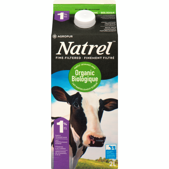 Natrel Organic 1% Milk (2L) 2 l, $0.39/100ml