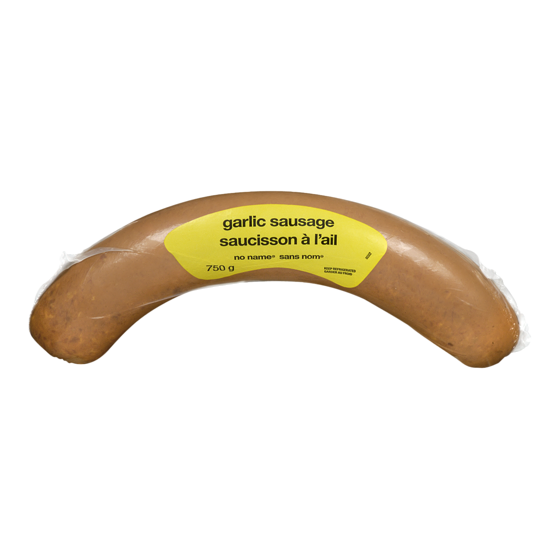 Sans Nom Saucisson à l’ail en spirale 750 g, 1,33 $/100g