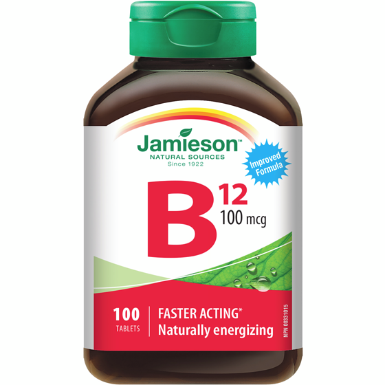 Jamieson Vitamin B12 100 mcg (Methylcobalamin) 100 ea, $0.13/1ea