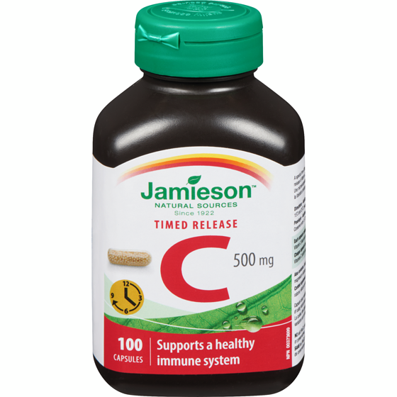 Jamieson Vitamin C 500 mg Timed Release Capsules 100 ea, $0.15/1ea