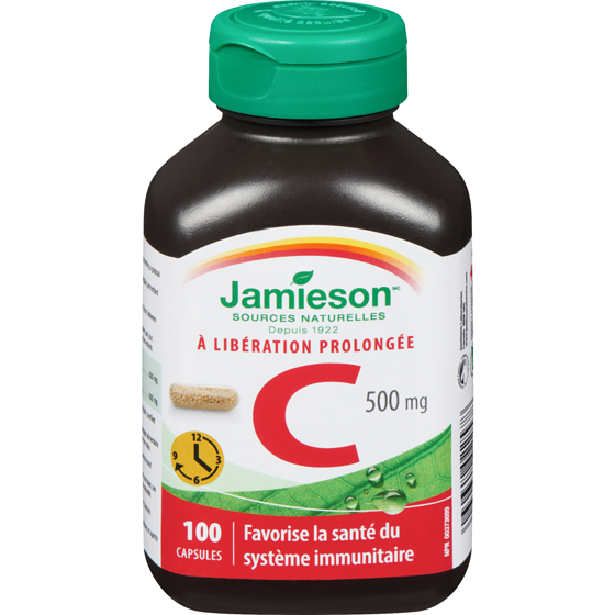 Jamieson Capsules à dégagement graduel de vitamine C 500 mg 100 ea, 0,20 $/1ch