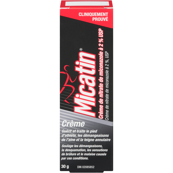 Micatin En crème, Guérit le pied d'athlète et les démangeaisons de l'aine 30 g, 53,30 $/100g