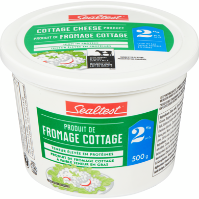 Sealtest Fromage cottage 2 % 500 g, 1,10 $/100g