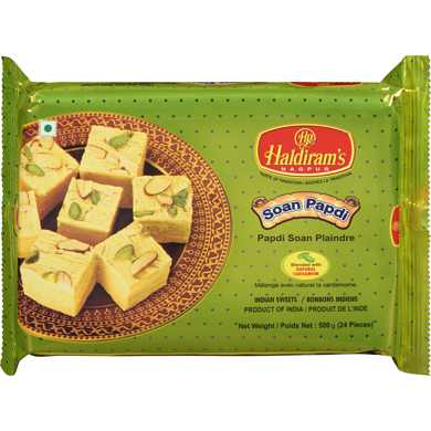 Haldiram’s Papdi Soan Plaindre Bonbons Indiens 500 g, 1,06 $/100g