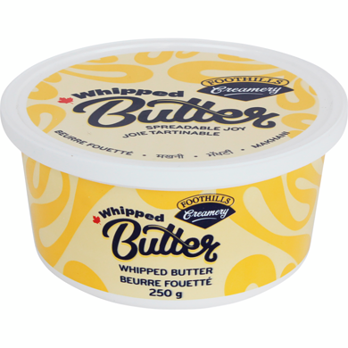 Foothills Whipped Butter 250 g, $2.40/100g