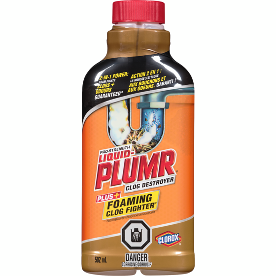 Clorox Déboucheur de tuyaux partiellement bouchés de puissance professionnelle Slow Flow Fighter 503 ml, 1,79 $/100ml