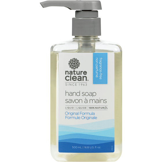 Nature Clean Savon pour les mains liquide non parfumé 500 ml, 1,30 $/100ml
