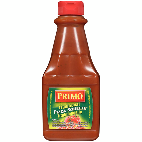 Primo Sauce à pizza à saveur originale en bouteille compressible 375 ml, 0,66 $/100ml