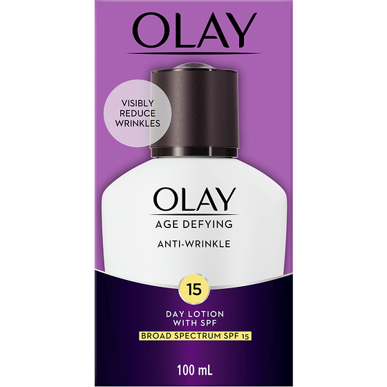 Olay Age Defying Anti-Wrinkle Face Lotion with SPF 15, 100 mL 100 ml, $22.99/100ml