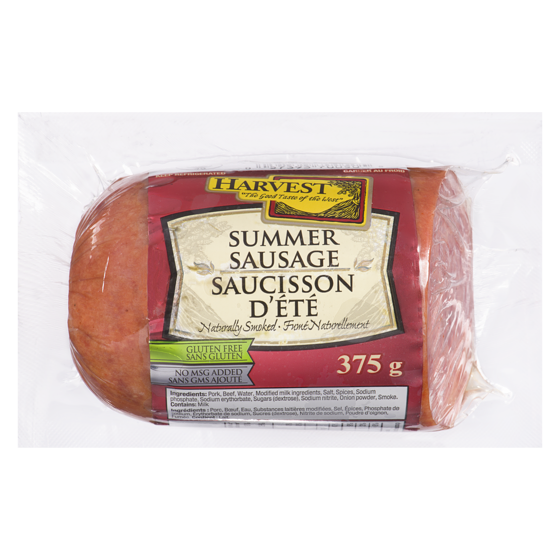 Harvest Summer Sausage      375 g, $23.97/1kg $2.40/100g