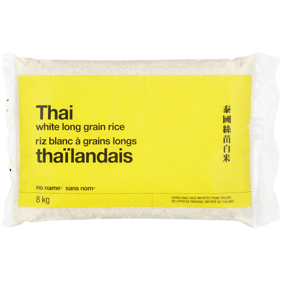 No Name Extra Fancy Long Grain White Rice Club Size 8 kg, $0.21/100g