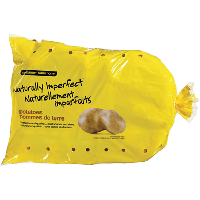 Sans Nom Pommes de terre roussâtres blanches naturellement imparfaites, sac de 20 lb 9.07 kg, 0,00 $/1ch