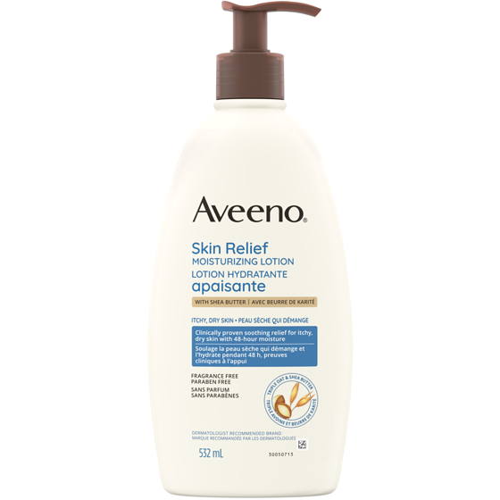 Aveeno Lotion hydratante apaisante sans parfum 532 ml, 2,72 $/100ml