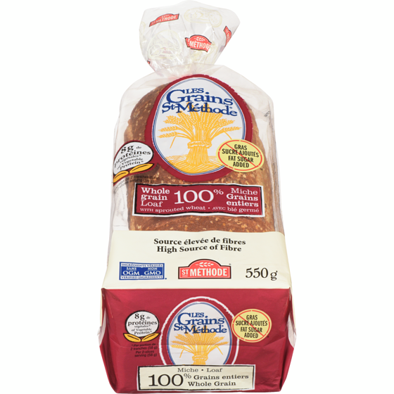 St Methode Whole Grain Sprouted Wheat Bread 550 g, $0.73/100g