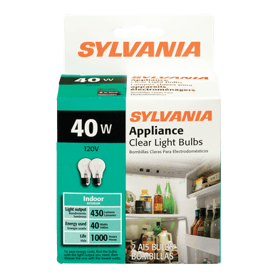 Sylvania Appliance 40W Light Bulbs 1 ea, $2.50/1ea