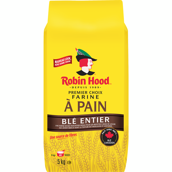 Robin Hood à pain  farine blé entier 5 kg, 0,24 $/100g
