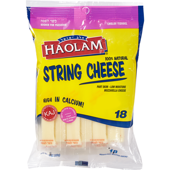 Haolam Kosher String Cheese, Family Pack 509 g, $6.68/100g