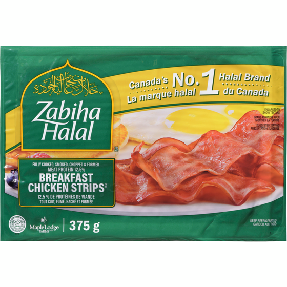 Zabiha Halal Lanières de poulet à déjeuner 375 g, 1,73 $/100g