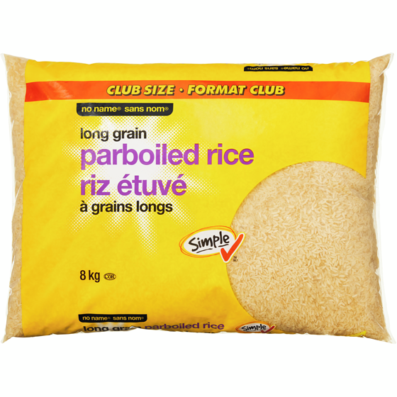 No Name Long Grain Parboiled Rice Club Size 8 kg, $0.21/100g