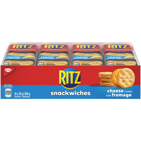 Christie Snackwiches RITZ à saveur de fromage, 8 emballages individuels 304 g, 1,64 $/100g