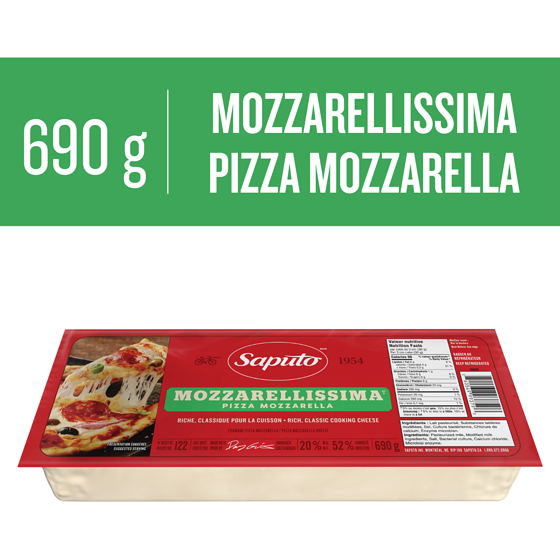 Saputo Mozzarellissima Pizza Mozzarella Cheese 690 g, $1.45/100g